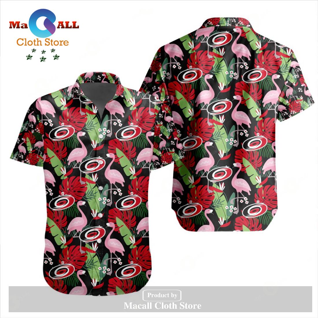 NHL Carolina Hurricanes Crane Bird Special Design Button Hawaiian Shirt and Short LIMITED EDITION NHL Carolina Hurricanes Crane Bird Special Design Button Hawaiian Shirt and Short LIMITED EDITION