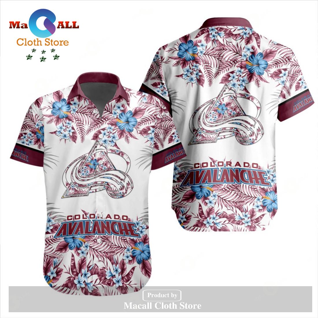 NHL Colorado Avalanche Flowers Trending Style Special Design Button Hawaiian Shirt and Short LIMITED EDITION