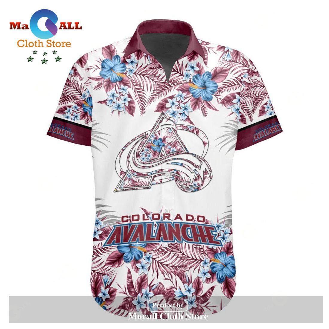 NHL Colorado Avalanche Flowers Trending Style Special Design Button Hawaiian Shirt and Short LIMITED EDITION