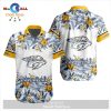 NHL Nashville Predators Crane Bird Special Design Button Hawaiian Shirt and Short LIMITED EDITION