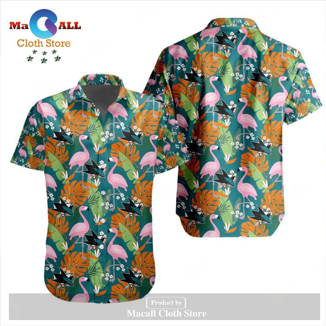 NHL San Jose Sharks Crane Bird Special Design Button Hawaiian Shirt and Short LIMITED EDITION NHL San Jose Sharks Crane Bird Special Design Button Hawaiian Shirt and Short LIMITED EDITION