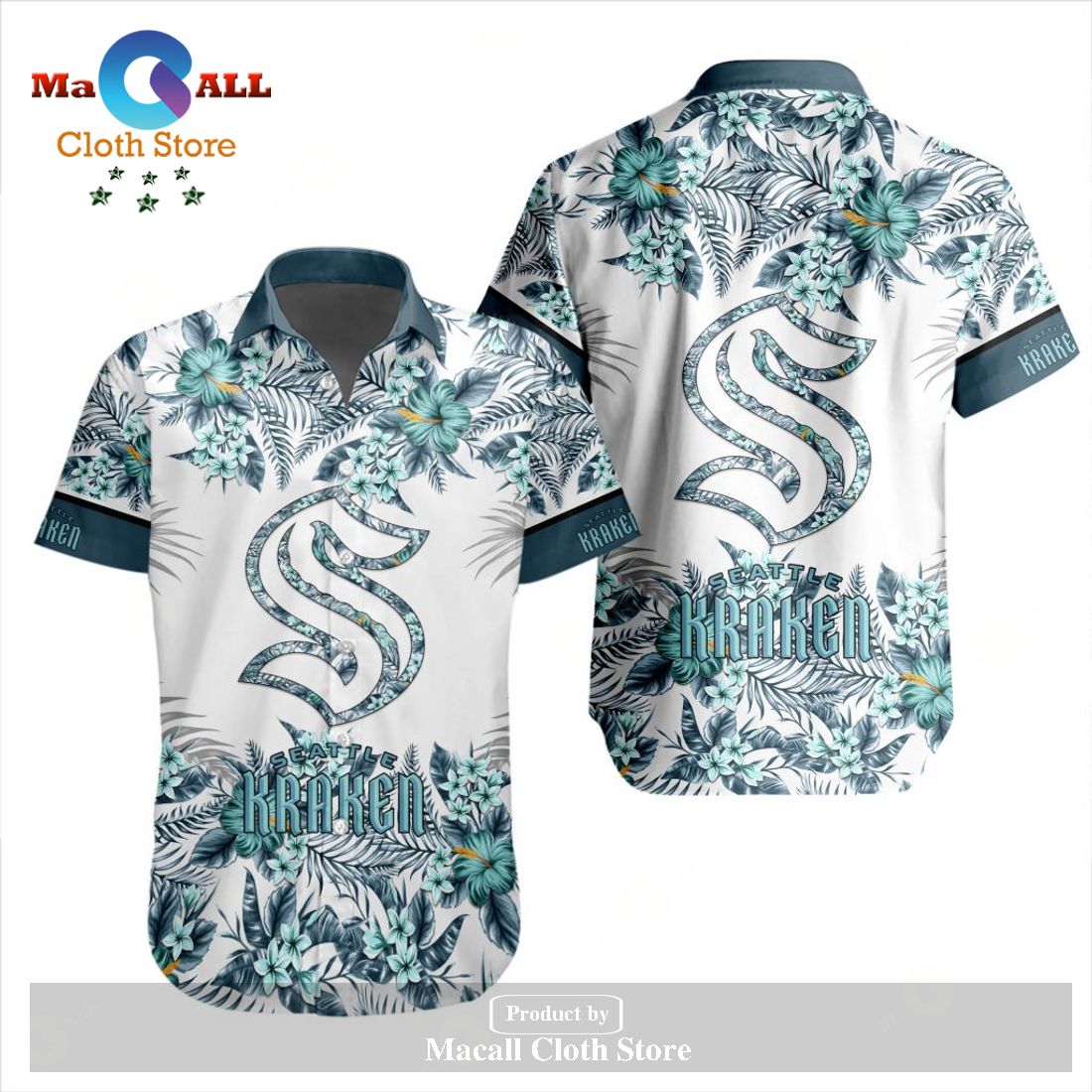 NHL Seattle Kraken Flowers Trending Style Special Design Button Hawaiian Shirt and Short LIMITED EDITION