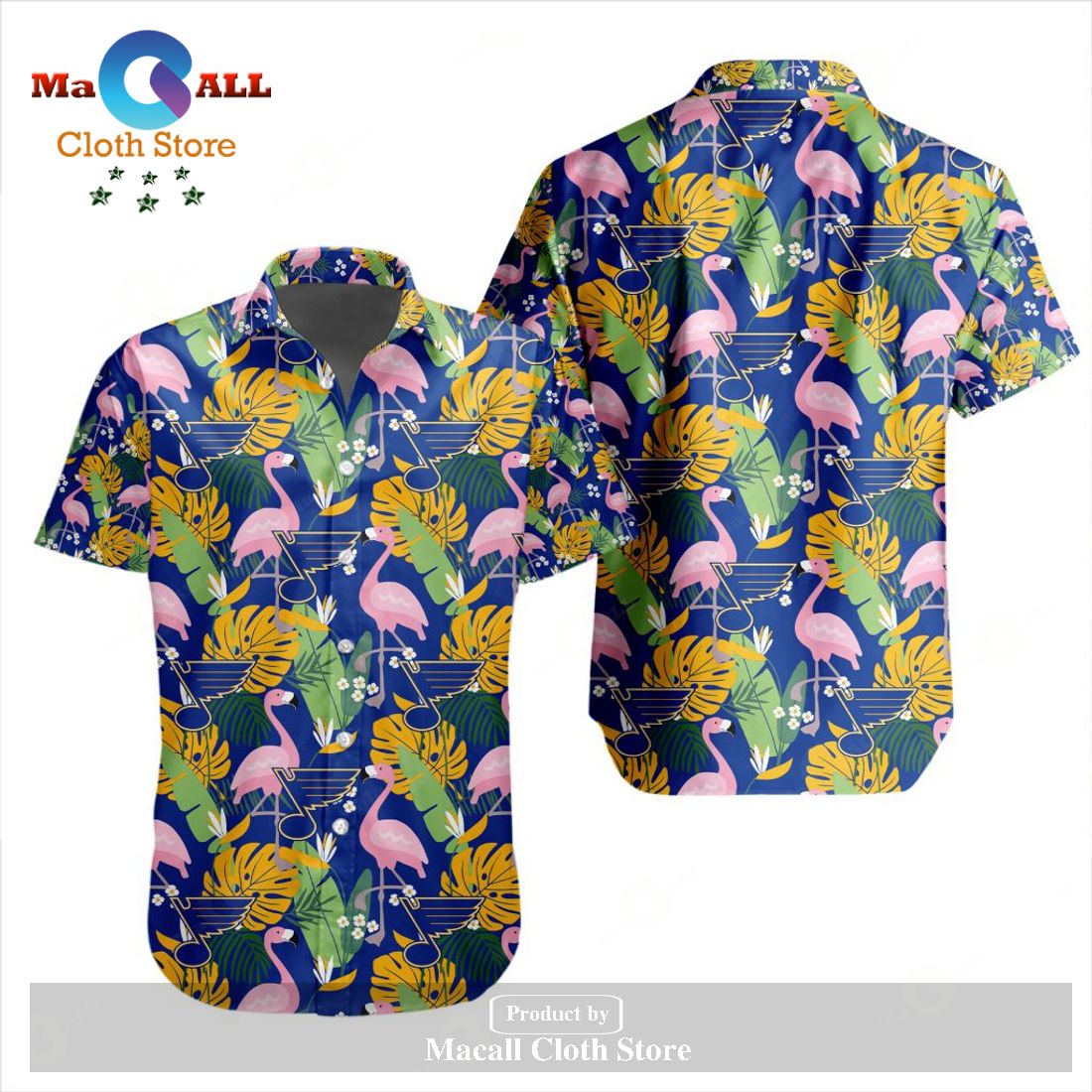 NHL St. Louis Blues Crane Bird Special Design Button Hawaiian Shirt and Short LIMITED EDITION NHL St. Louis Blues Crane Bird Special Design Button Hawaiian Shirt and Short LIMITED EDITION