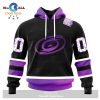 Personalized NHL Calgary Flames Special Black Hockey Fights Cancer Kits New Version Hoodie Sweatshirt 3D