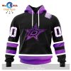 Personalized NHL Columbus Blue Jackets Special Black Hockey Fights Cancer Kits New Version Hoodie Sweatshirt 3D
