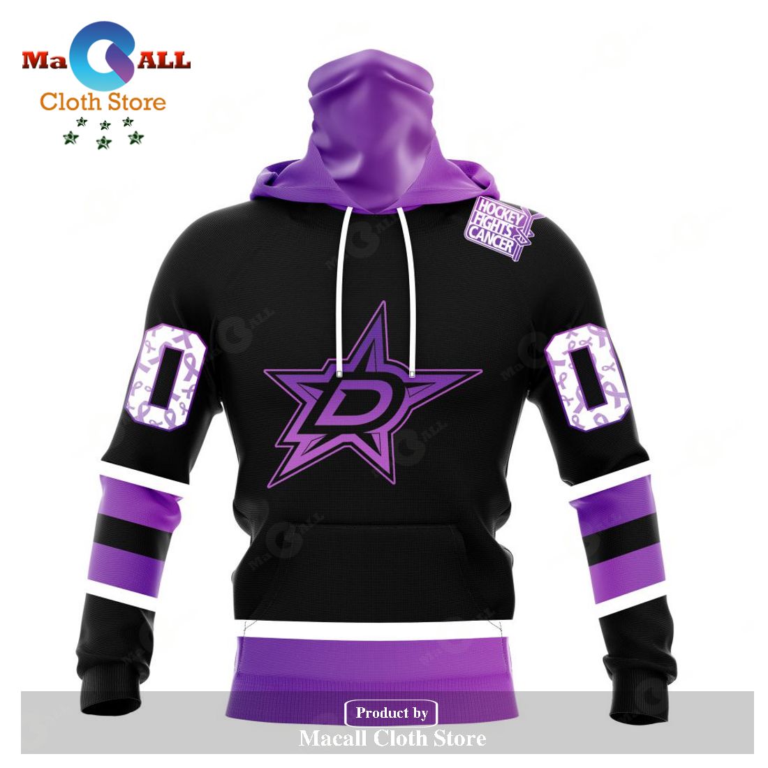 Dallas Stars adidas Hockey Fights Cancer Primegreen Authentic Blank  Practice Jersey - White/Purple