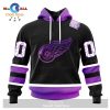 Personalized NHL Edmonton Oilers Special Black Hockey Fights Cancer Kits New Version Hoodie Sweatshirt 3D