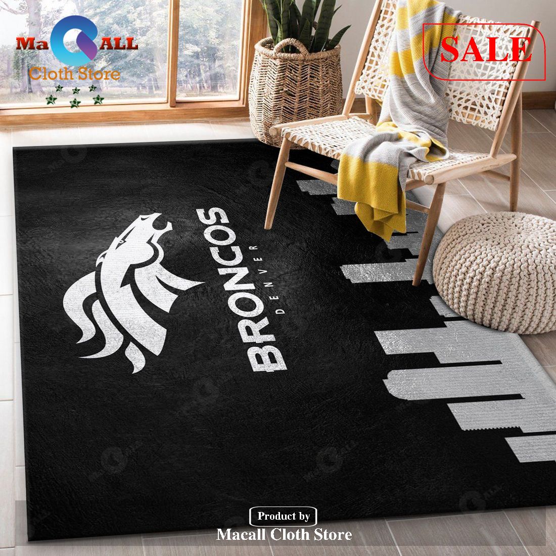 [SALE] Denver Broncos Skyline NFL Area Rug For Christmas, Bedroom – Indoor Outdoor Rugs