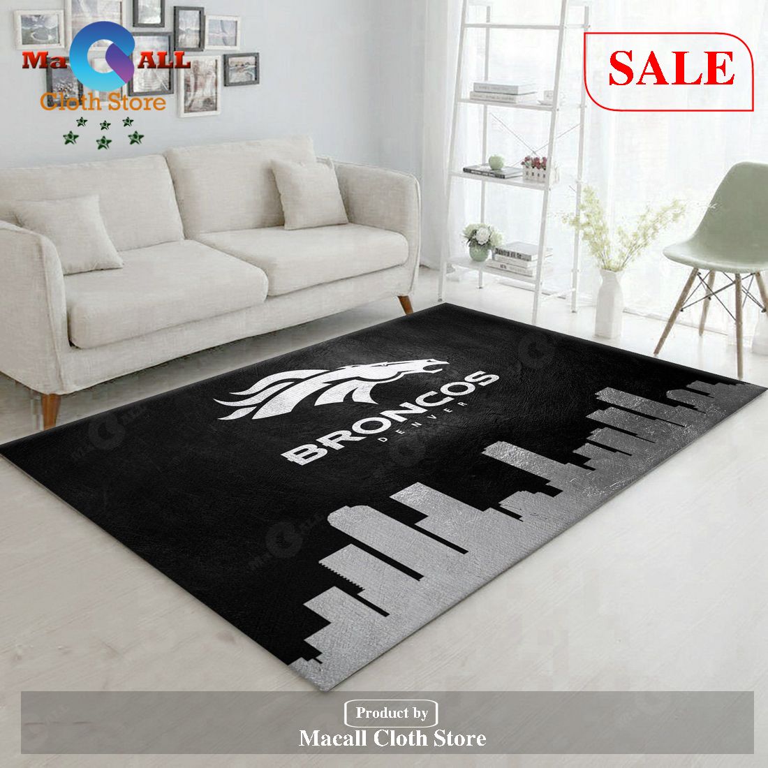 [SALE] Denver Broncos Skyline NFL Area Rug For Christmas, Bedroom – Indoor Outdoor Rugs