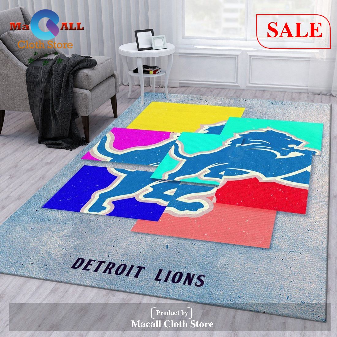 [SALE] Detroit Lions NFL Area Rug Bedroom Rug Christmas Gift US Decor – Indoor Outdoor Rugs