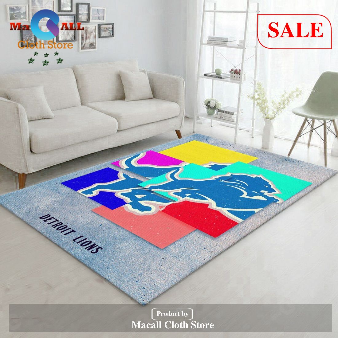 [SALE] Detroit Lions NFL Area Rug Bedroom Rug Christmas Gift US Decor – Indoor Outdoor Rugs
