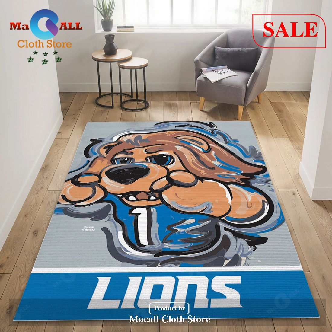 [SALE] Detroit Lions NFL Area Rug Carpet, Bedroom Rug – US Gift Decor – Indoor Outdoor Rugs