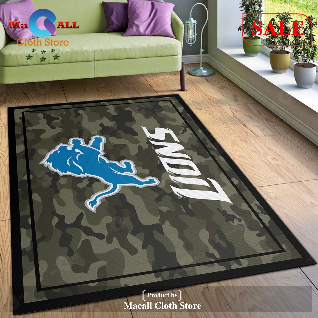 [SALE] DETROIT LIONS NFL TEAM LOGO CAMO STYLE NICE GIFT HOME DECOR RECTANGLE AREA RUG RER U6Y8 – Indoor Outdoor Rugs