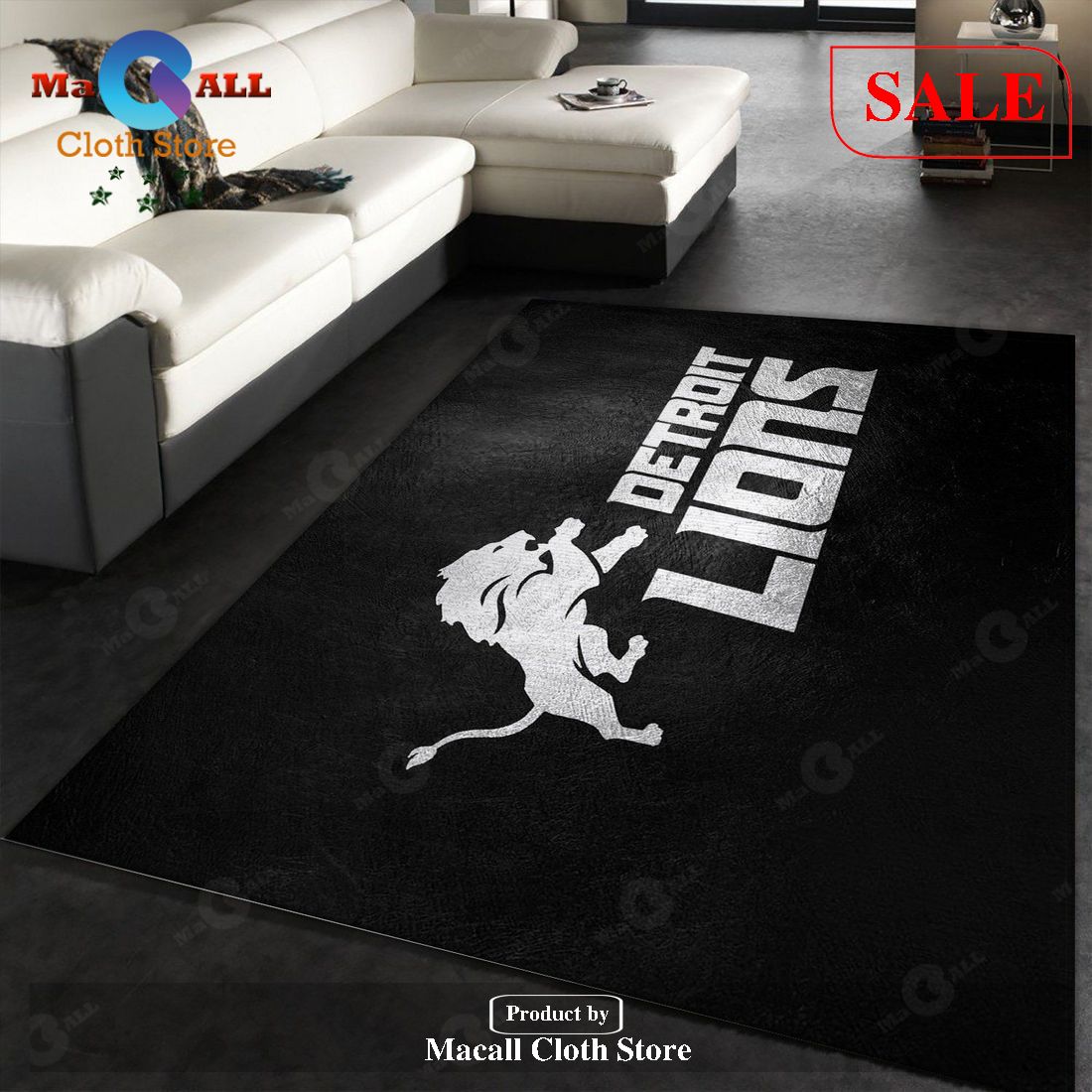 [SALE] Detroit Lions Silver NFL Area Rug For Christmas, Kitchen Rug, Home US Decor – Indoor Outdoor Rugs