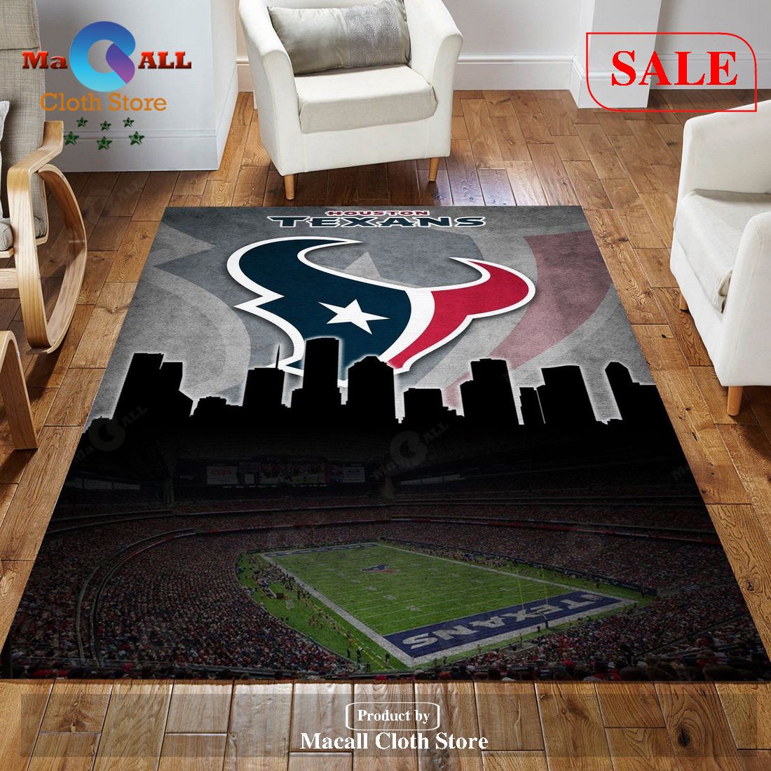 [SALE] Houston Texans NFL Area Rug Bedroom Rug- Indoor Outdoor Rugs