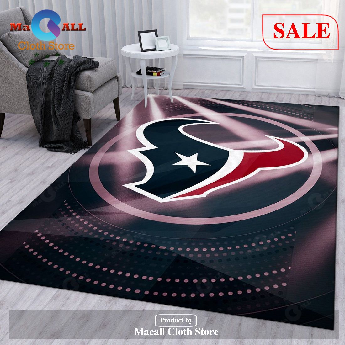[SALE] Houston Texans NFL Rug Living Room Rug- Indoor Outdoor Rugs