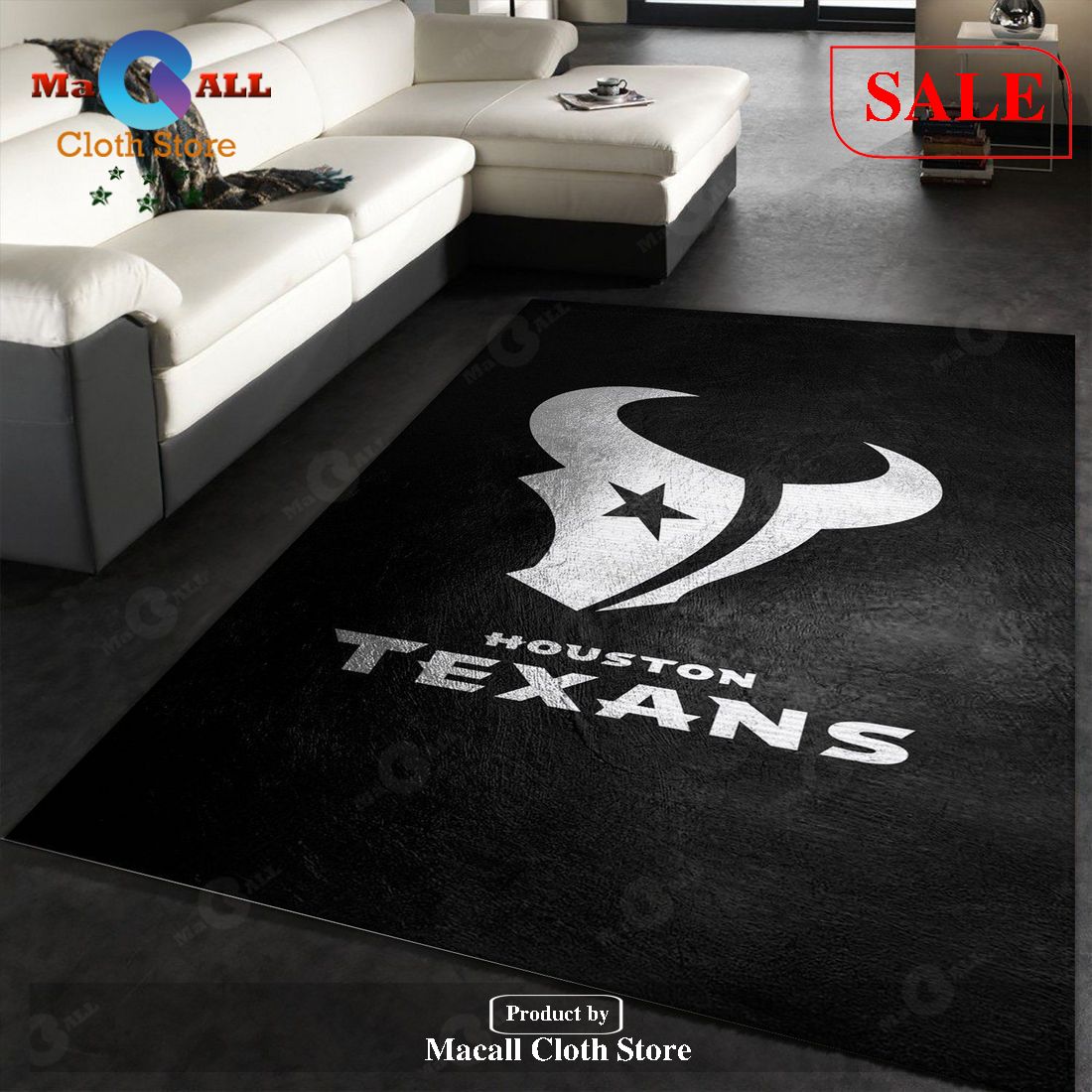 [SALE] Houston Texans Silver NFL Area Rug, Living room and bedroom Rug, Christmas Gift US Decor – Indoor Outdoor Rugs