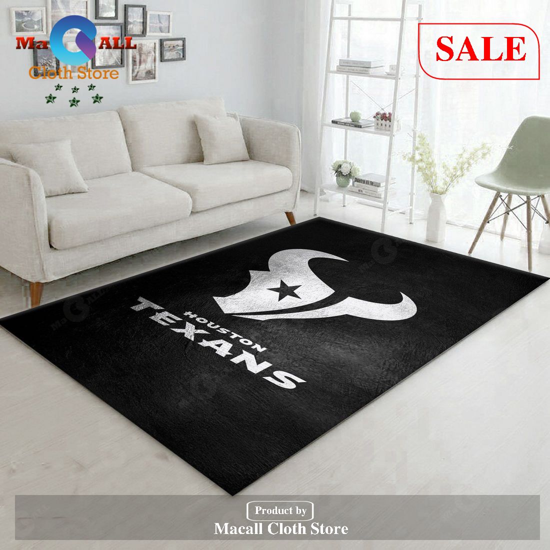 [SALE] Houston Texans Silver NFL Area Rug, Living room and bedroom Rug, Christmas Gift US Decor – Indoor Outdoor Rugs