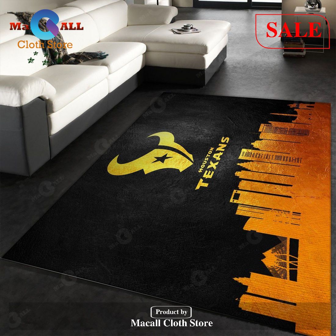 [SALE] Houston Texans Skyline NFL Area Rug Carpet, Living Room Rug, Christmas Gift US Decor – Indoor Outdoor Rugs – JL41