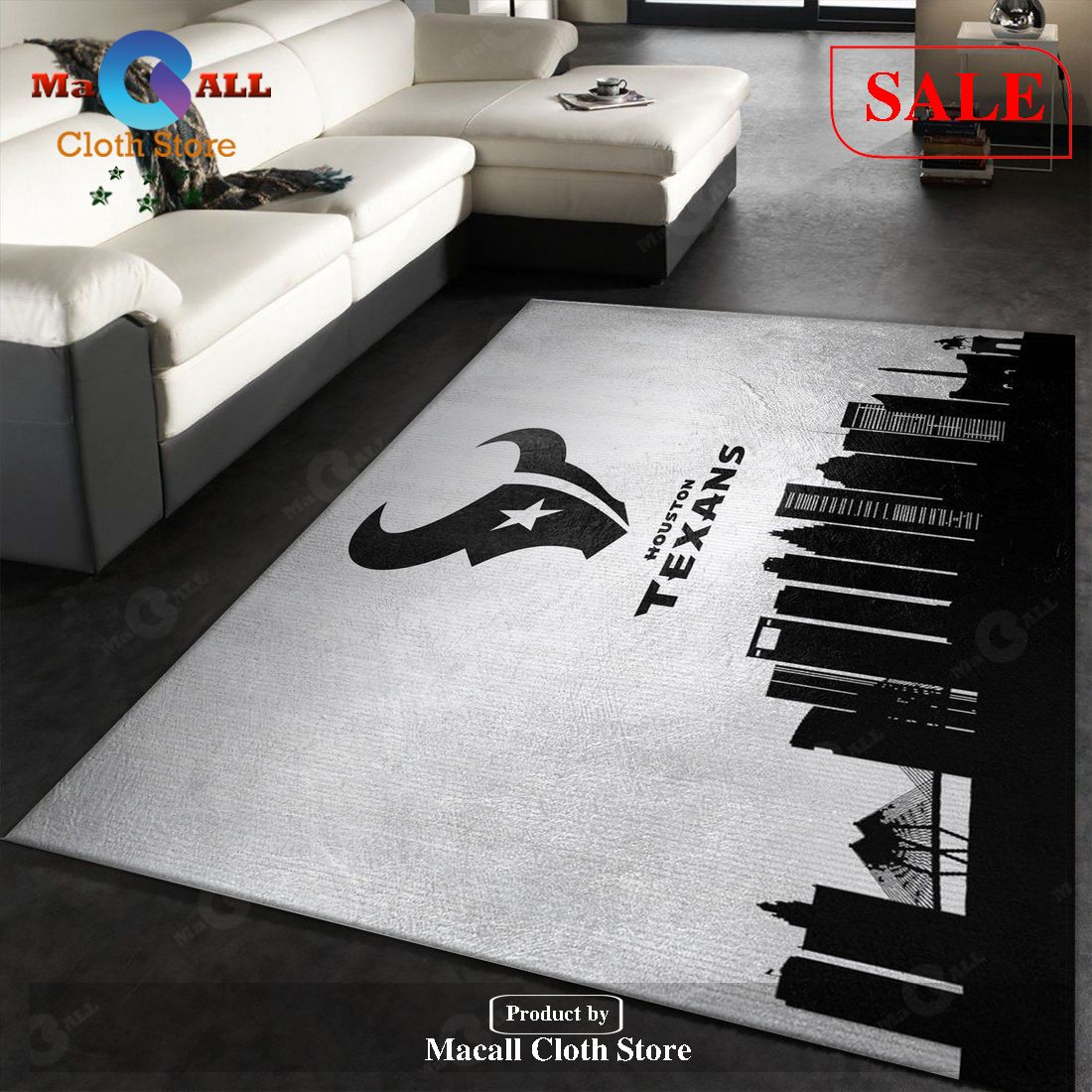[SALE] Houston Texans Skyline NFL Area Rug, Living Room Rug, Family Gift US Decor – Indoor Outdoor Rugs