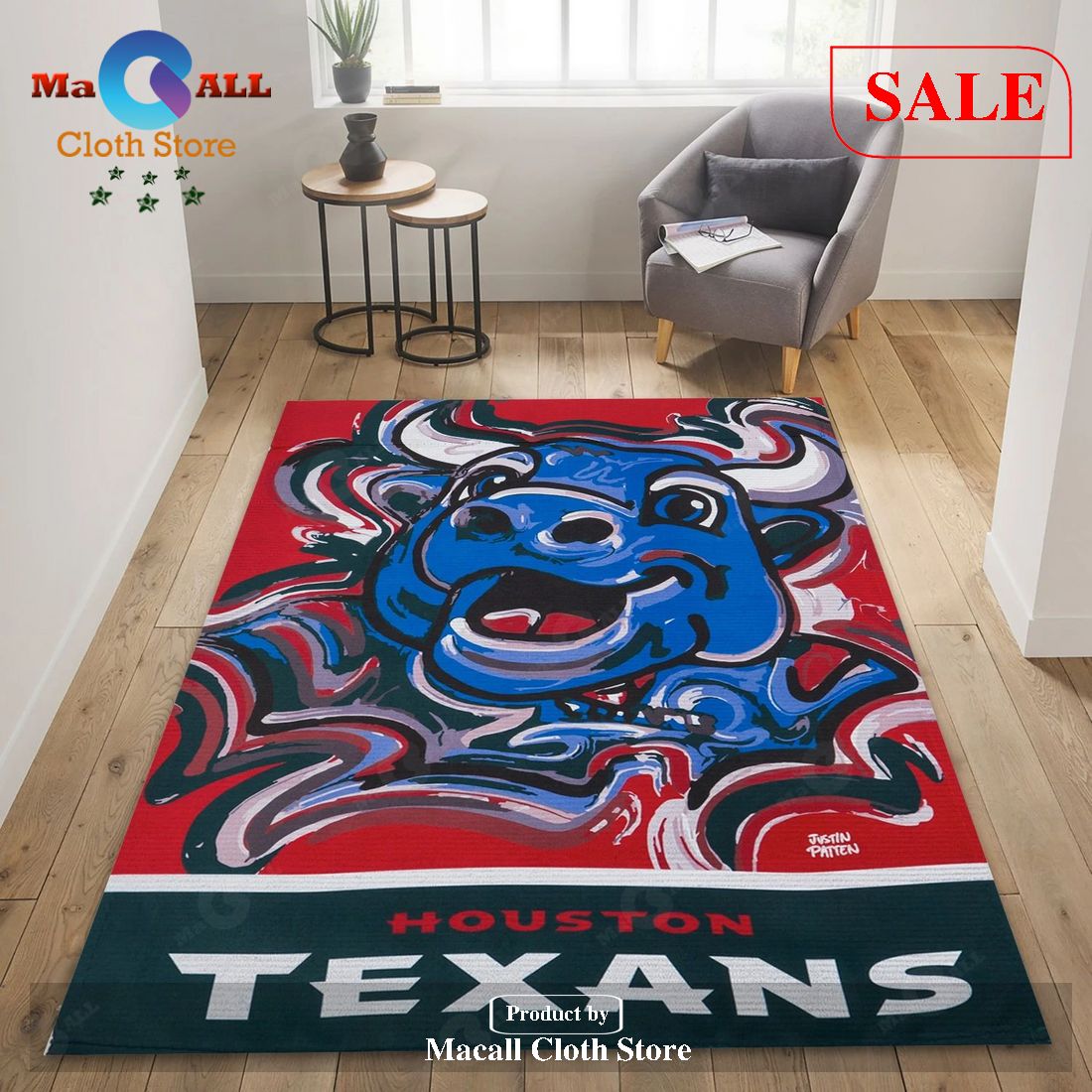 [SALE] Houston Texans X NFL Reangle Area Rug, Living Room Rug – Home Decor Floor Decor – Indoor Outdoor Rugs