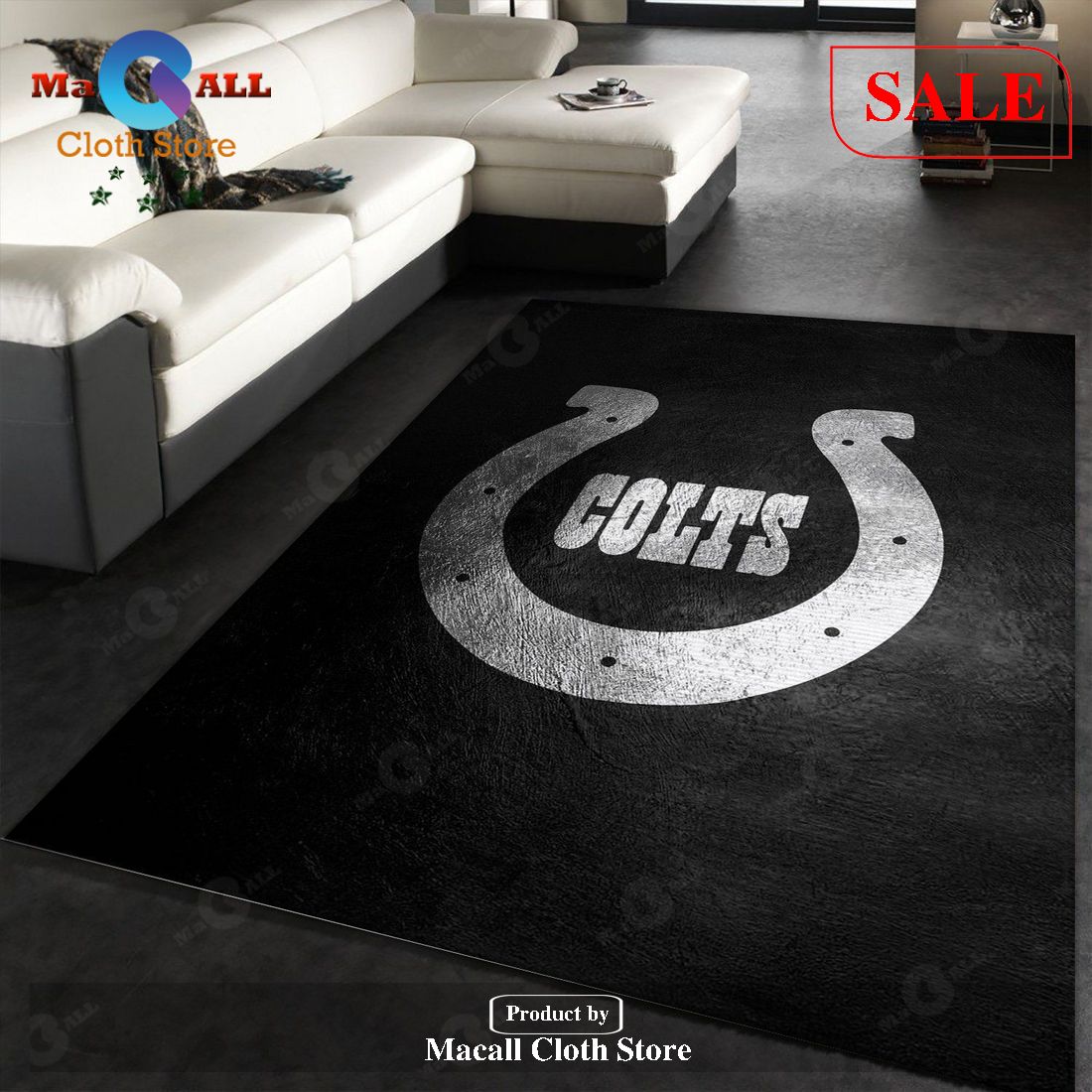 [SALE] Indiana Colts Silver NFL Area Rug Carpet, Kitchen Rug, Home US Decor – Indoor Outdoor Rugs
