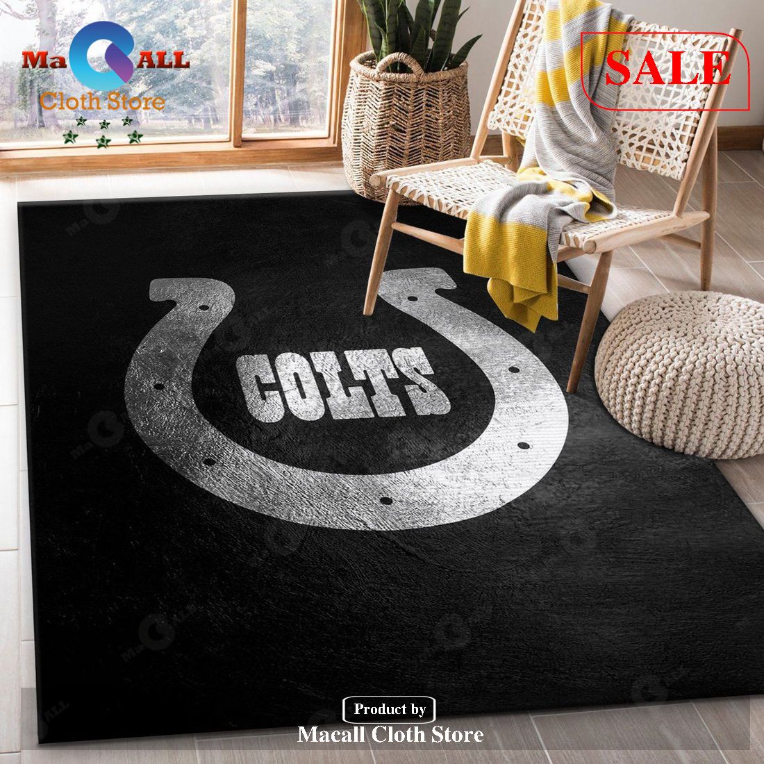 [SALE] Indiana Colts Silver NFL Area Rug Carpet, Kitchen Rug, Home US Decor – Indoor Outdoor Rugs
