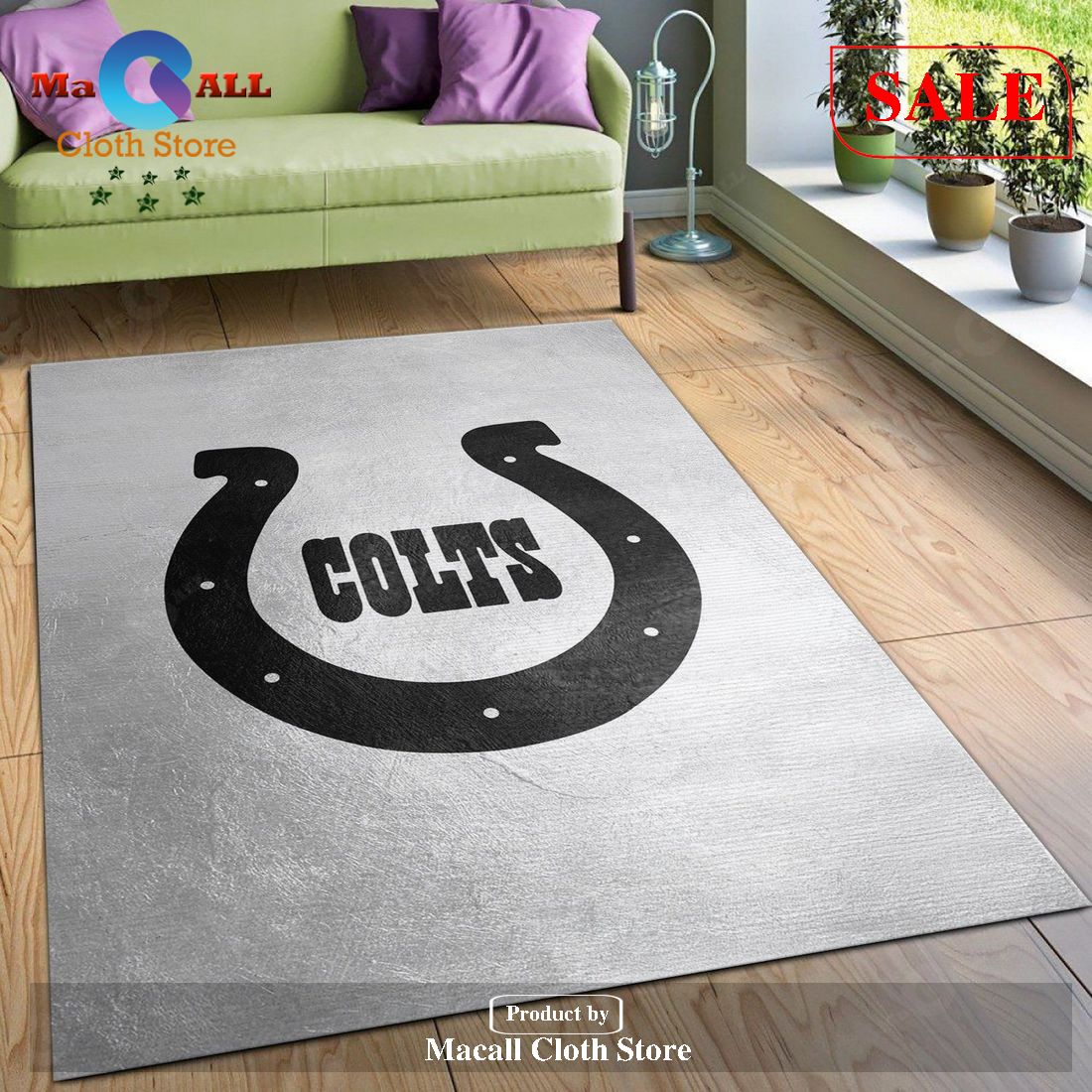 [SALE] Indiana Colts Silver NFL Area Rug For Christmas, Living Room Rug, Home Decor Floor Decor – Indoor Outdoor Rugs