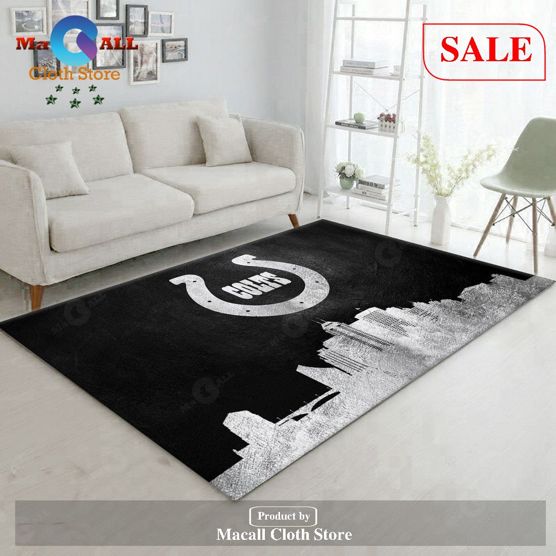 [SALE] Indiana Colts Skyline NFL Area Rug Carpet, Kitchen Rug – Indoor Outdoor Rugs