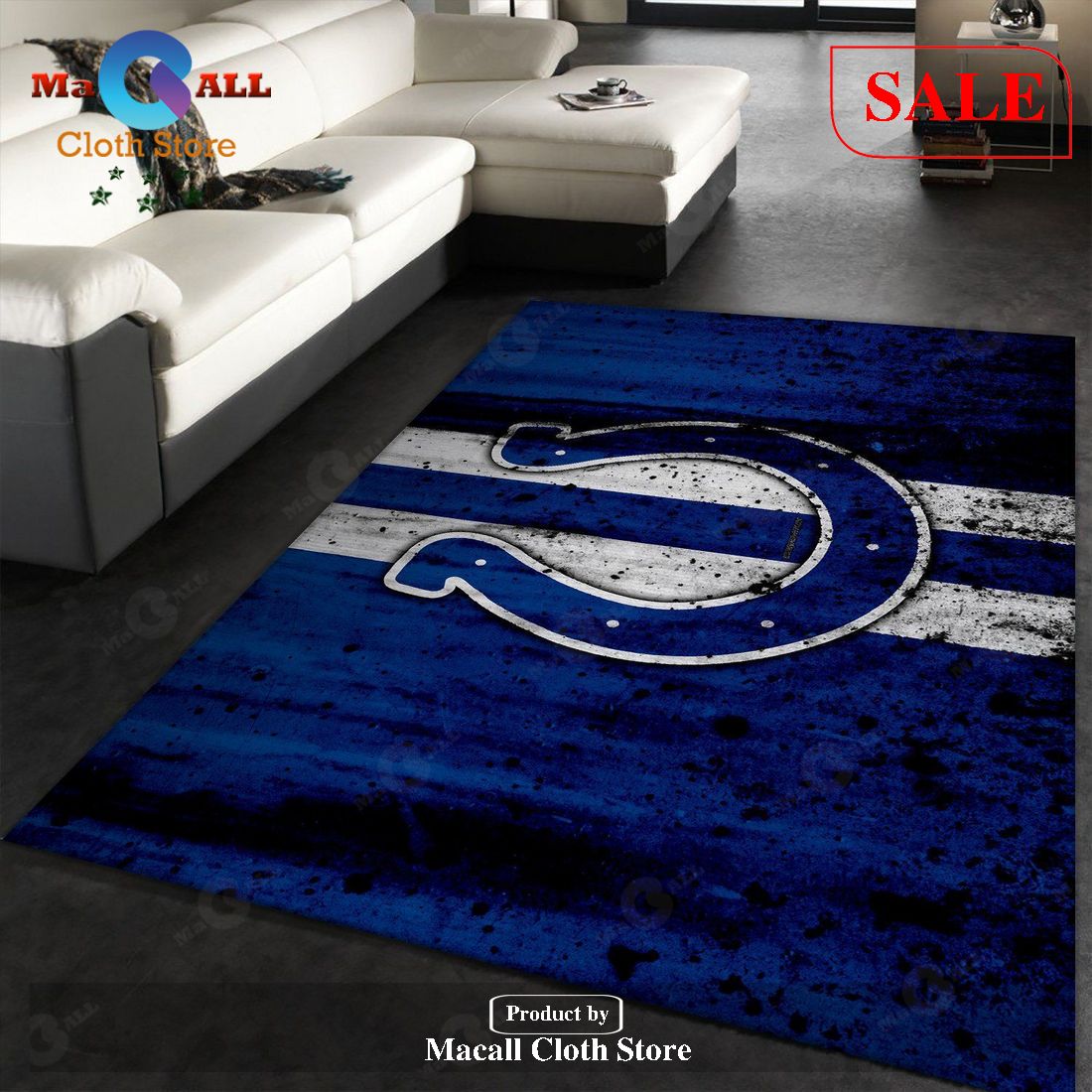 [SALE] Indianapolis Colts Area Rug NFL Football Floor Decor – Indoor Outdoor Rugs