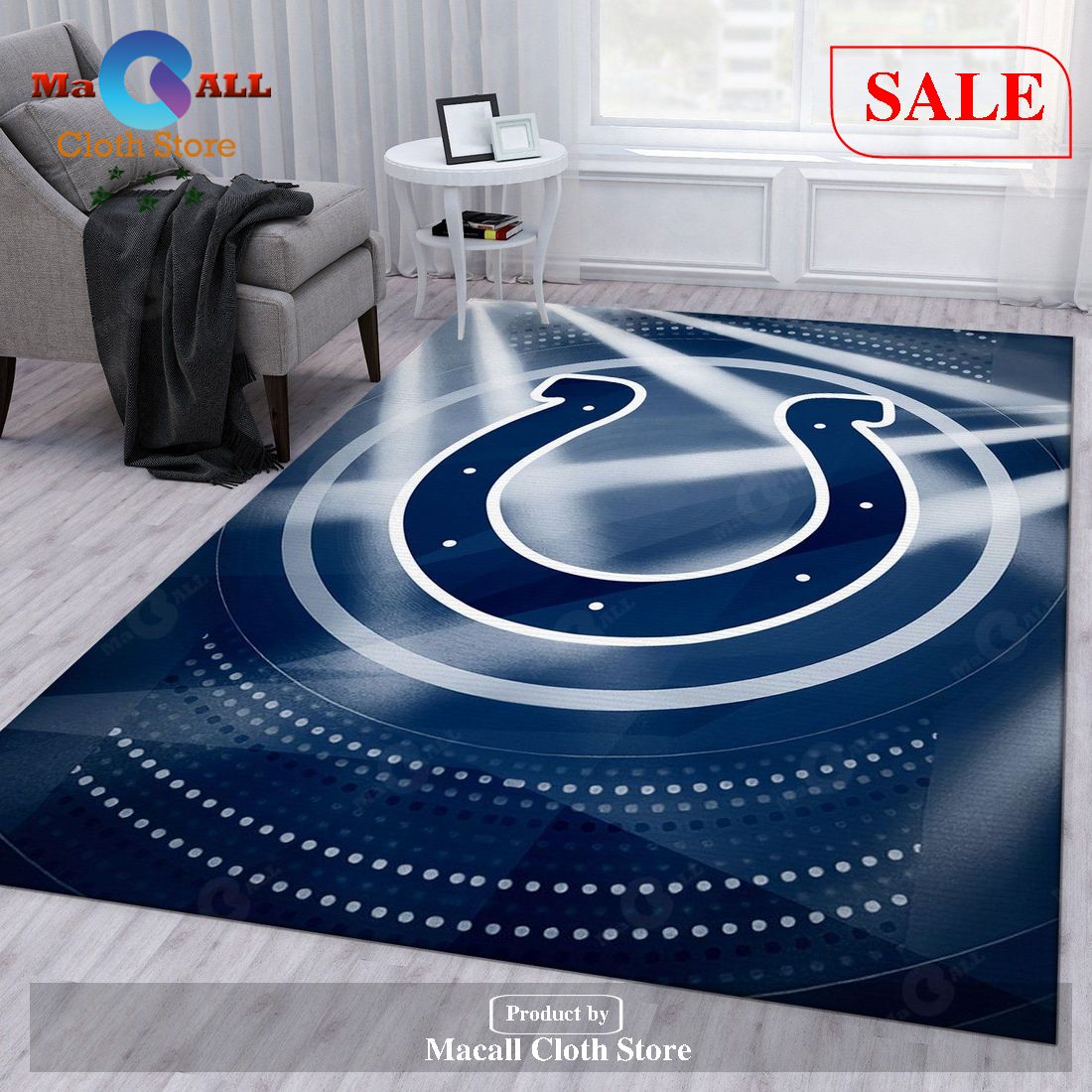 [SALE] Indianapolis Colts NFL Rug Living Room Rug Home Decor Floor Decor – Indoor Outdoor Rugs