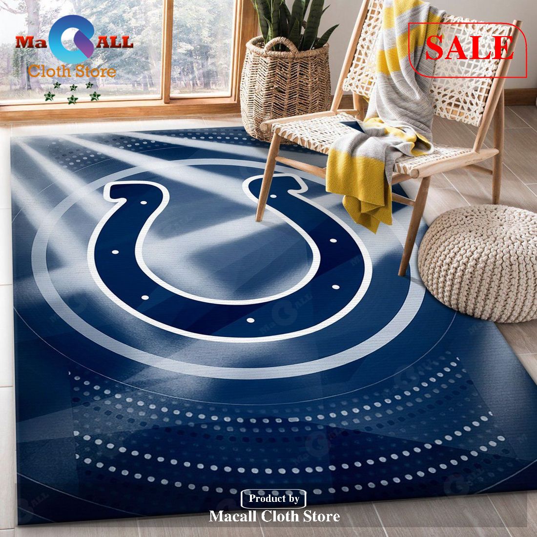 [SALE] Indianapolis Colts NFL Rug Living Room Rug Home Decor Floor Decor – Indoor Outdoor Rugs