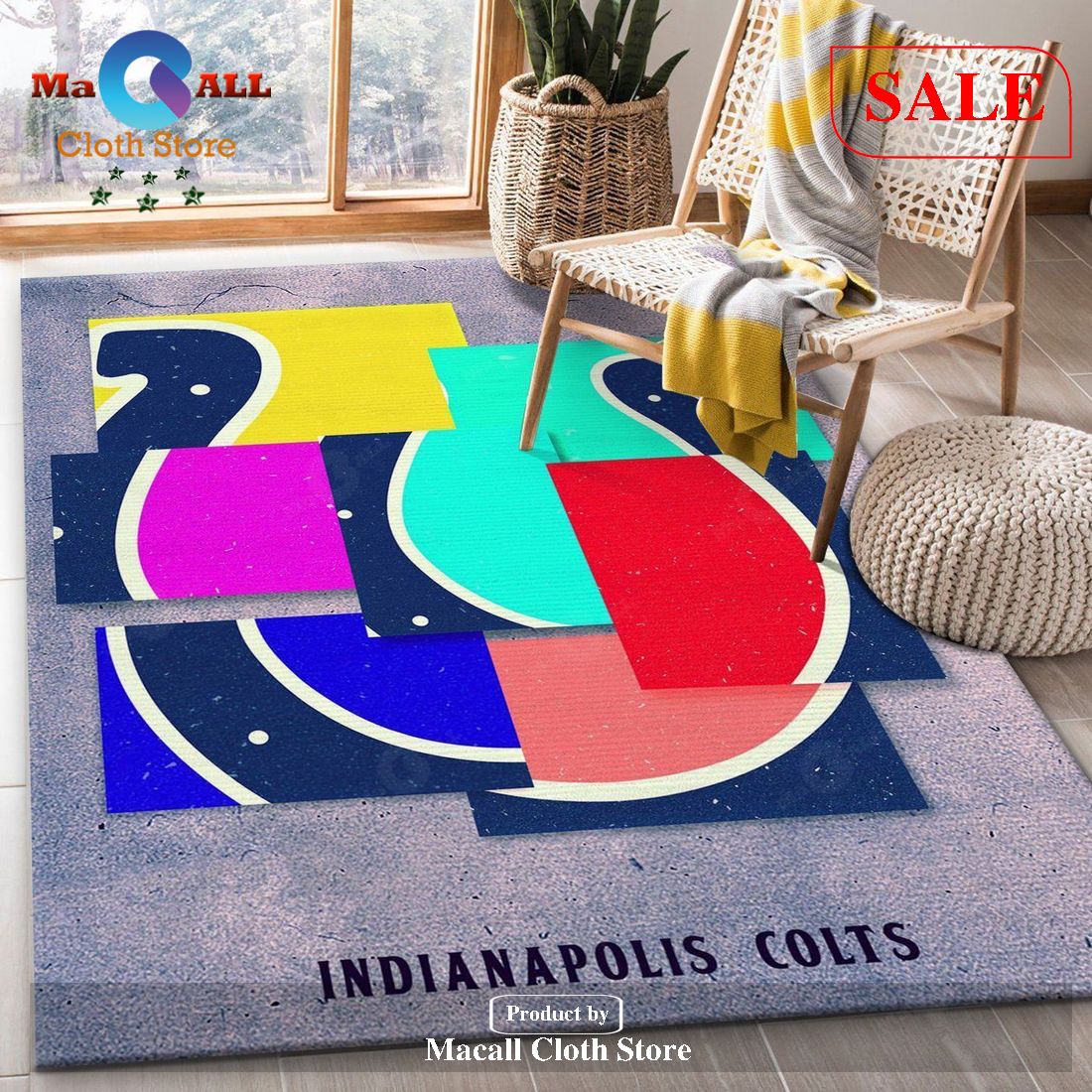 [SALE] Indianapolis Colts NFL Rug Living Room Rug US Gift Decor – Indoor Outdoor Rugs