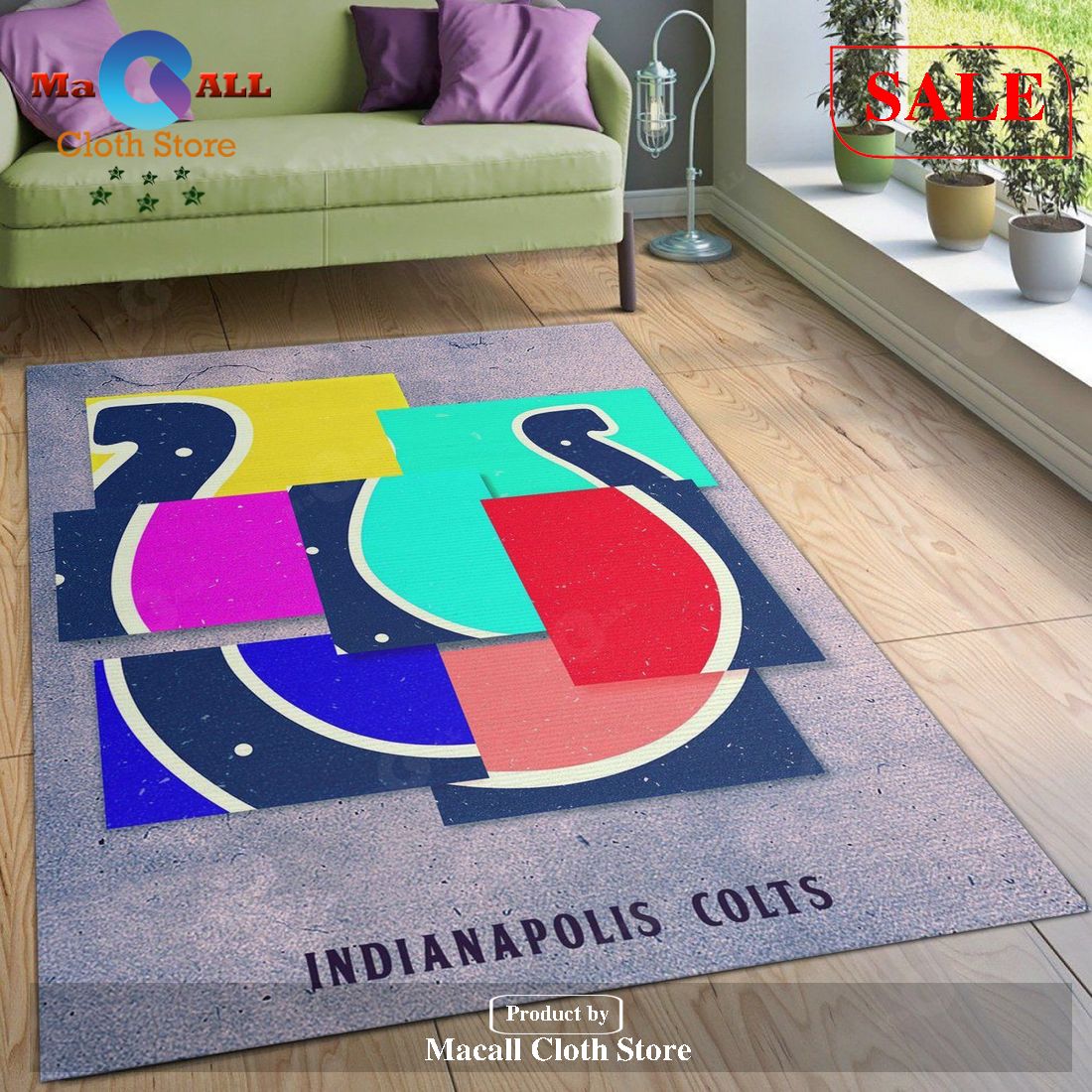[SALE] Indianapolis Colts NFL Rug Living Room Rug US Gift Decor – Indoor Outdoor Rugs