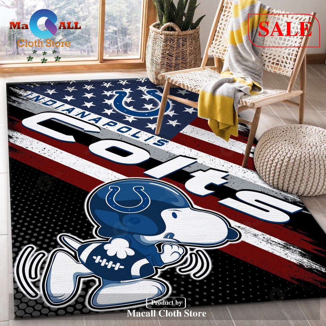 [SALE] Indianapolis Colts NFL Team Logo Snoopy Us Style Nice Gift Home Decor Rectangle Area Rug RER E3N2 – Indoor Outdoor Rugs