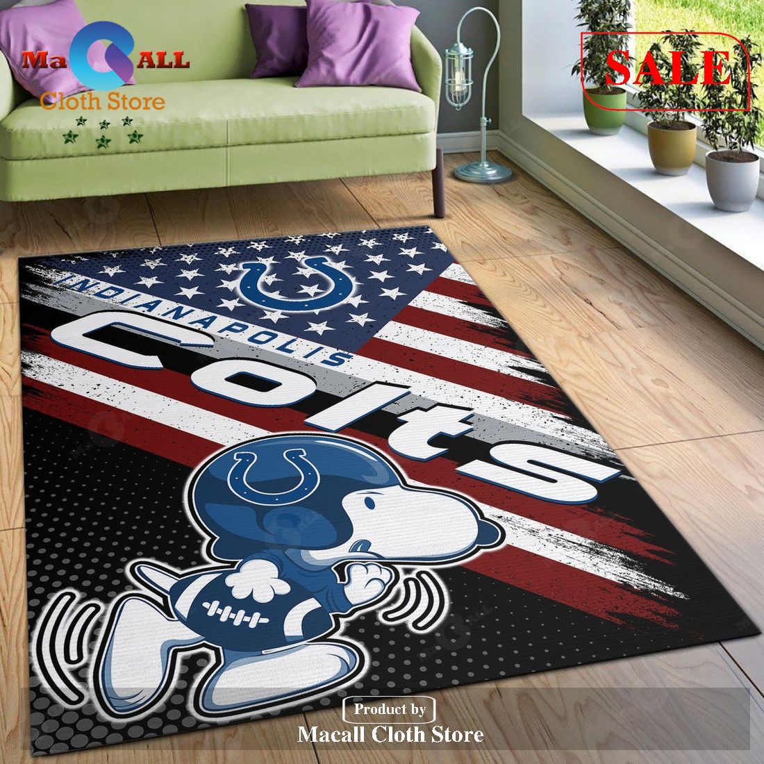 [SALE] Indianapolis Colts NFL Team Logo Snoopy Us Style Nice Gift Home Decor Rectangle Area Rug RER E3N2 – Indoor Outdoor Rugs