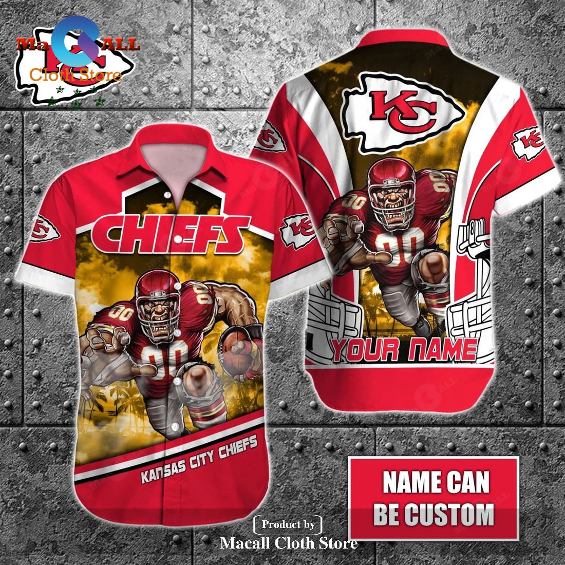 Kansas City Chiefs NFL Hawaiian Shirt and Short Personalized V4 Size Kansas City Chiefs NFL Hawaiian Shirt and Short Personalized V4 Size