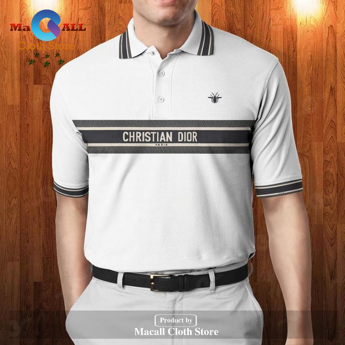 Christian Dior Insect Bee For Men Dior Polo Shirt