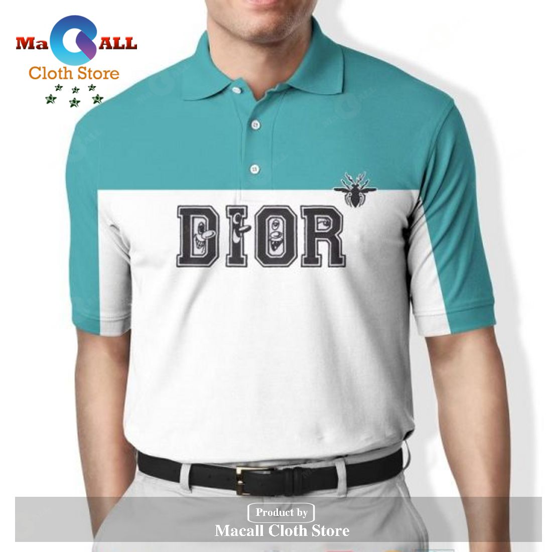 Christian Dior Insect Bee Trending Textures For Men Dior Polo Shirt