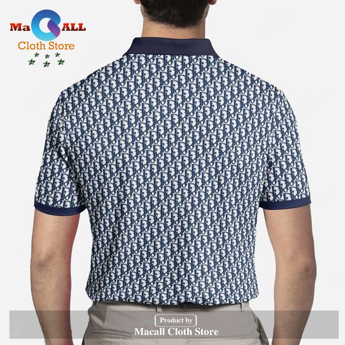 Christian Dior Logo Effect Horizontal Style For Men Dior Polo Shirt