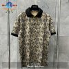 Christian Dior Logo Light Effect Black White Stripes Style For Men Dior Polo Shirt
