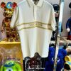 Christian Dior Vertical Text Effect Style For Men White Dior Polo Shirt