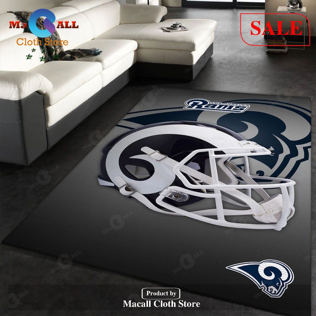 Los Angeles Rams NFL Area Rug Living Room Rug Christmas Gift US