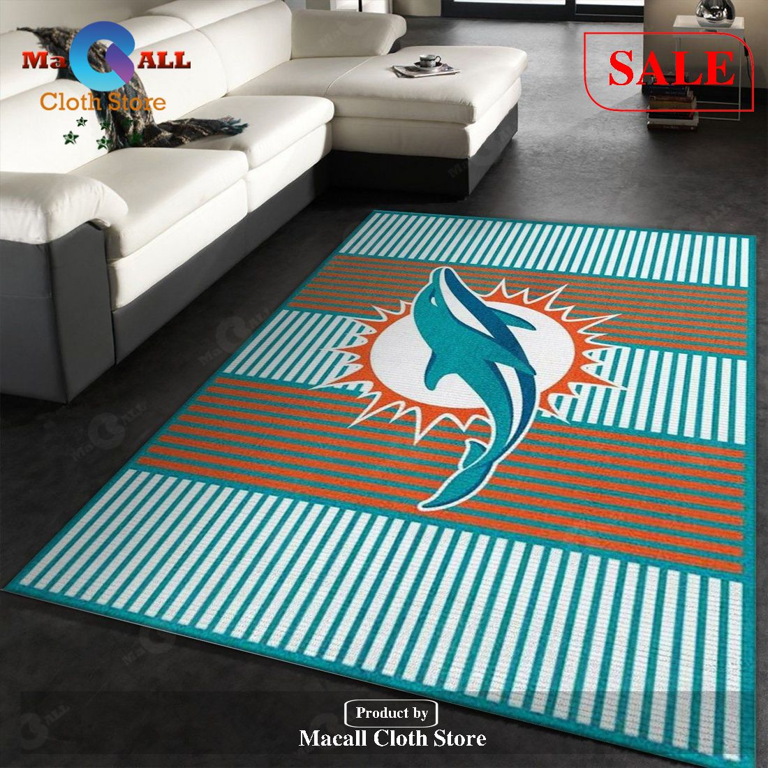 Miami Dolphins Imperial Champion Rug NFL Area Rug Carpet, Living room and  bedroom Rug, Floor Decor Home Decor - Teeruto