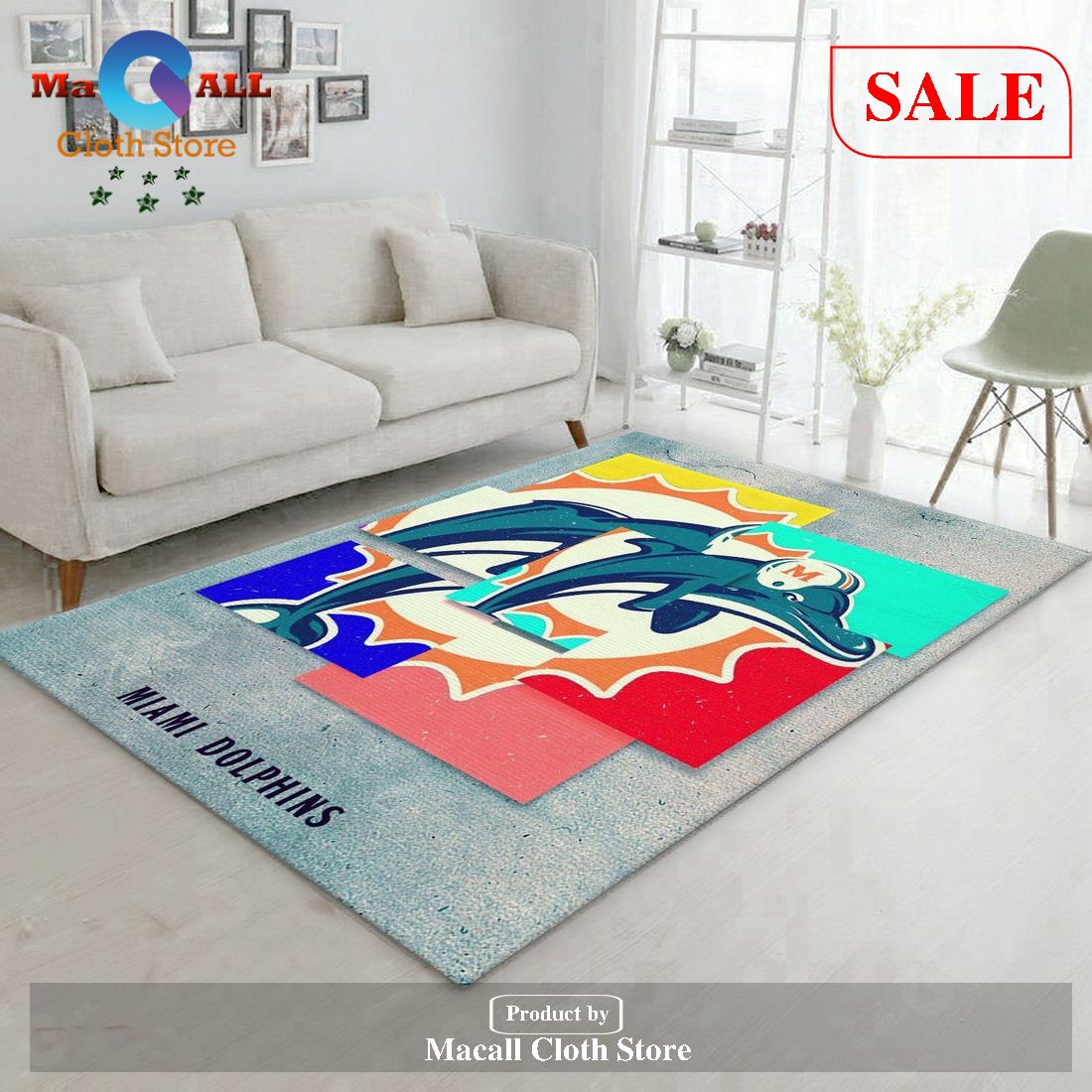 Miami Dolphins 1972 Nfl Rug Bedroom Rug US Gift Decor