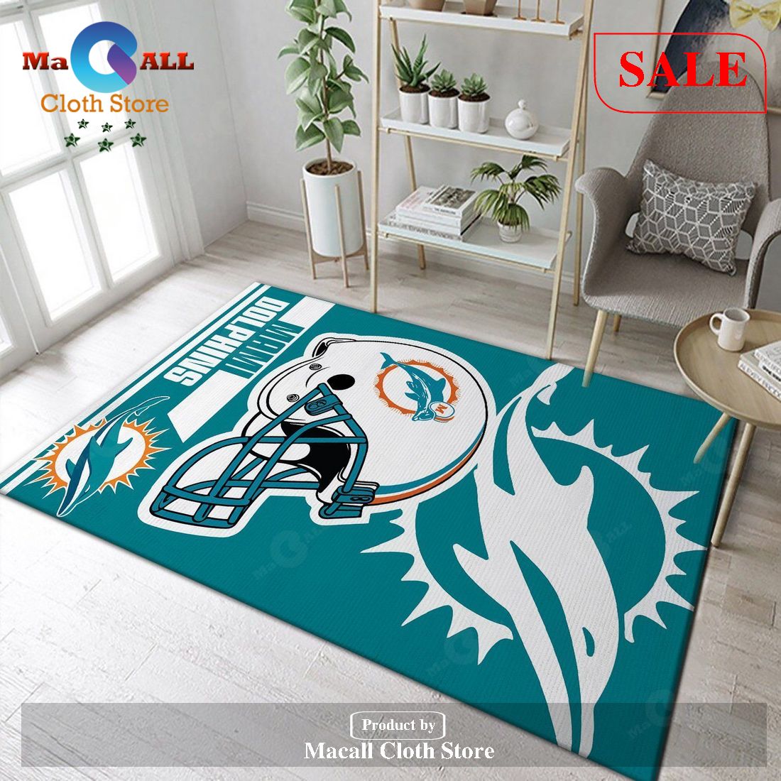 Miami Dolphins NFL Team Logo Grey Wooden Style Style Nice Gift Home Decor  Rectangle Area Rug