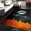 [SALE] Miami Dolphins Skyline NFL Area Rug For Christmas, Kitchen Rug, Family Gift US Decor – Indoor Outdoor Rugs