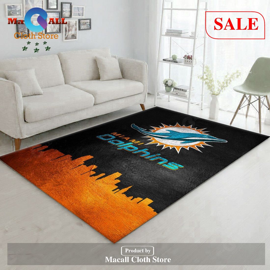 Nfl Miami Dolphins Team Area Rug NFL Rug Room Decor