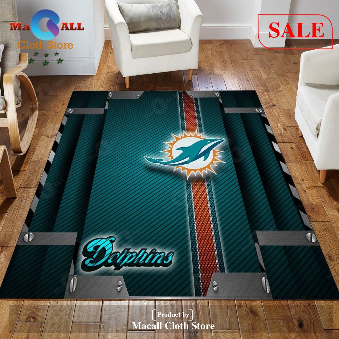 Miami Dolphins Try Nfl Noel Gift Rug Living Room Rug Home Decor Floor Decor