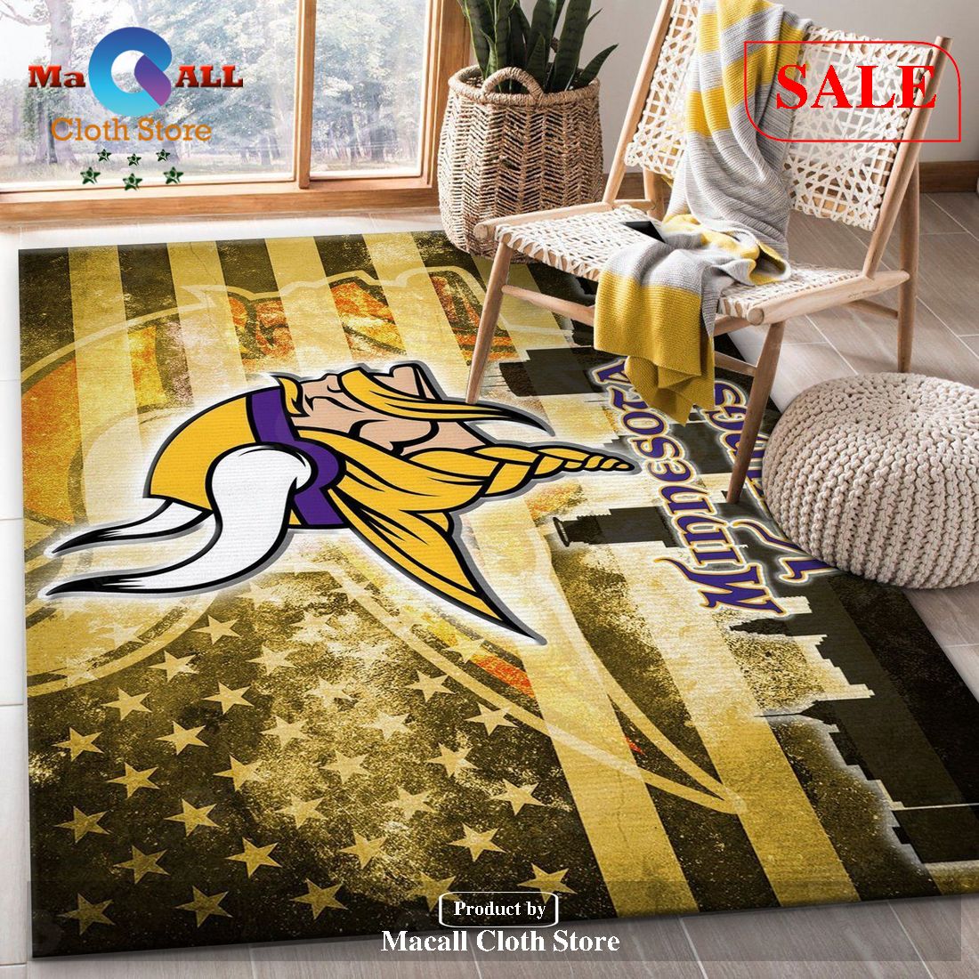 Minnesota Vikings Outdoor Rug 